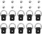 Keenso 10pcs Black Kayak D Ring with M6 Screws for Bungee Kit Accessory Boating