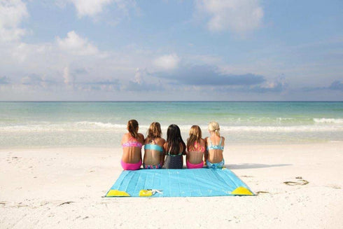 Pike Trail Pocket Beach Blanket (60 in X 56 in) – Lightweight Sand Proof Waterproof Blanket for Outdoor Use