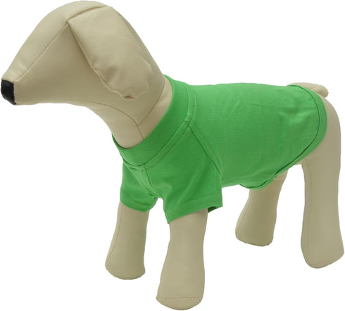 Lovelonglong Pet Clothing - Dog Costumes Basic Blank T-Shirt Tee for Small Dogs (Green, M)