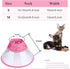 Cat Cone Collar, Recovery Elizabethan E-Collar for Kitten Puppy Dog, Clear Soft Neck, Not Block Vision, M in Rose
