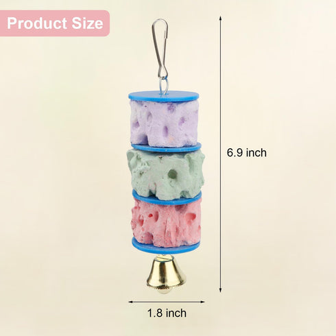 Bird Calcium Teeth Grinding Chew Treats Toy for Parrot, Parakeet, Cockatiel, Conure, Gerbil, Rat, Mouse, Guinea Pig,