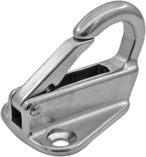 Pair of Spring Snap Attach Rope Hooks, SS 316 Fender Spring Hook for Marine Clothes and Boat Hardware