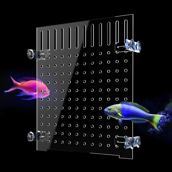 Fish Tank Divider Kit - Acrylic Aquarium Divider with 8 Suction Cups - Transparent Plate 9.8 * 11.8inch (25 * 30cm)