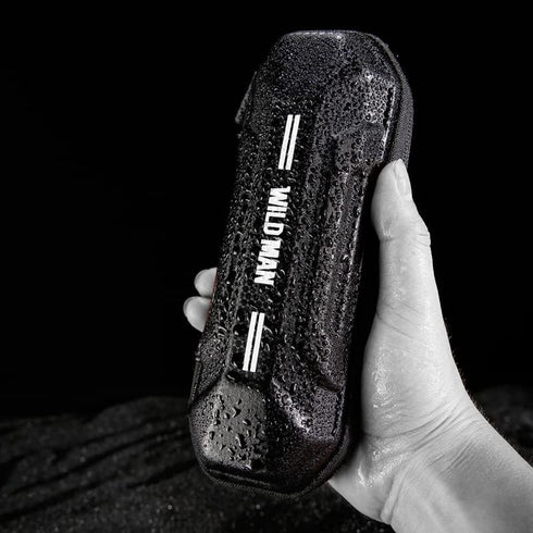 WILD MAN Hard Shell Waterproof Bike Tool Storage Bag for Mountain Road Bike MTB Cycling (XT11, Black)