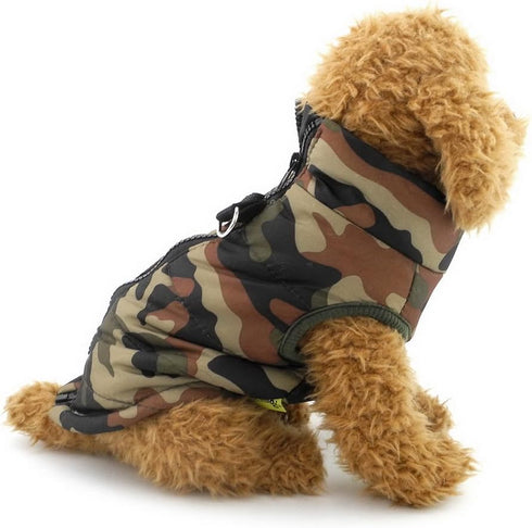 SMALLLEE_LUCKY_STORE New Soft Padded Vest Harness for Small Dogs - Green Camouflage, Model: BFL049-Green-L, L(Chest