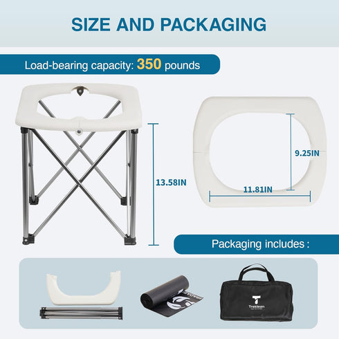 Compact Foldable Portable Toilet for Outdoor Adventures - Ideal for Camping & Travel