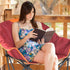 OUTDOOR LIVING SUNTIME Sofa Chair, Oversize Padded Moon Leisure Portable Stable Comfortable Folding Chair for Camping