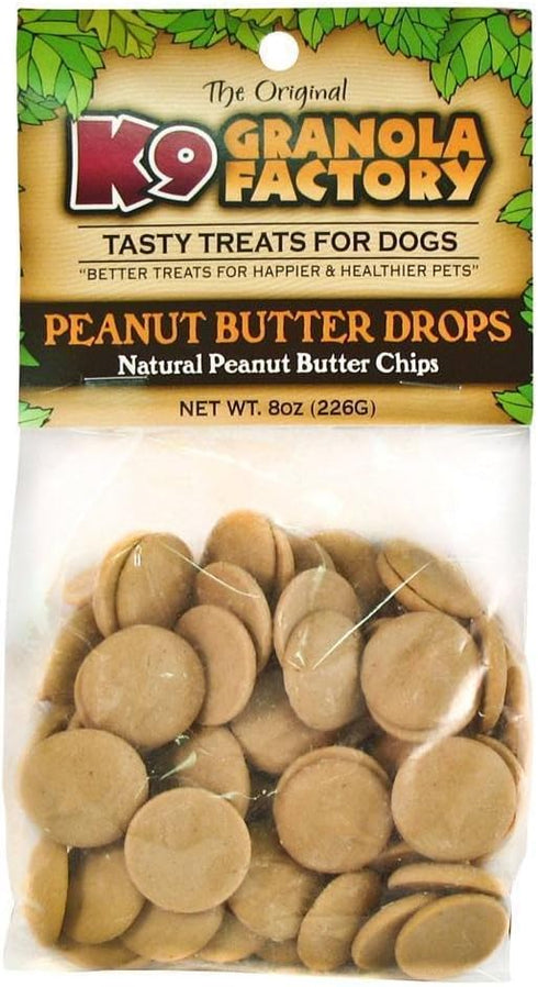 K9 Granola Factory Peanut Butter Drops Dog Treat (8 oz Bag)