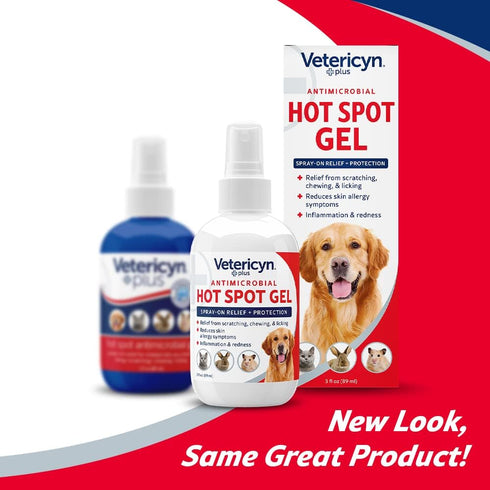 Vetericyn Plus Dog Hot Spot Gel - Spray-On Care for Dogs, Relieves Itchy Skin and Allergy Symptoms, 3 ounces