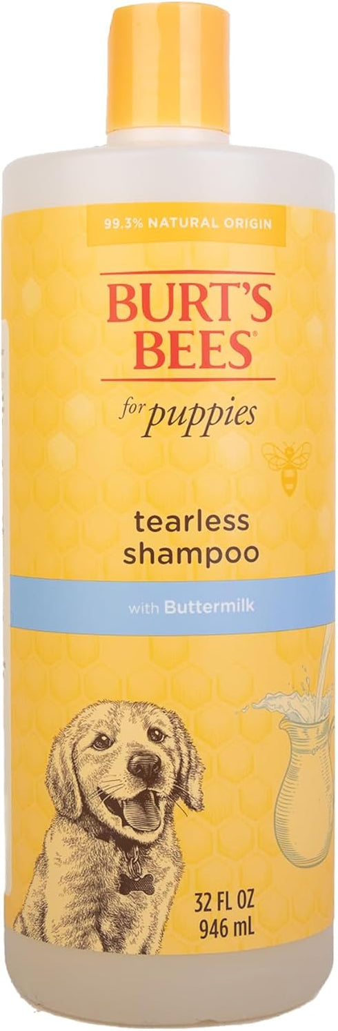 Burt's Bees Tearless Puppy Shampoo with Buttermilk, Cruelty Free, Naturally Derived Shampoo for Dogs, 32 Oz