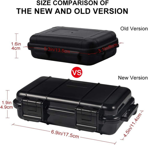 Watertight Box Outdoor Utility Dry Box, Shockproof Waterproof Case with Foam for Fishing, Camping