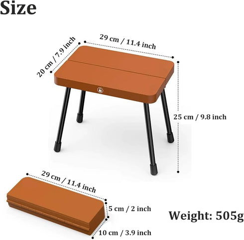 10 Inch Backpacking Camping Stool Portable Folding Stool for Outdoor Camping, Gardening, Fishing, Hiking, BBQ