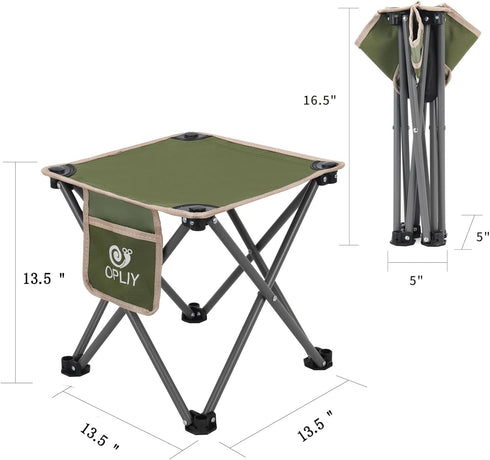 Opliy Samll 13.5") Camping Stool, Folding Chair Portable Camp Stool for Camping Fishing Hiking Gardening and Beach