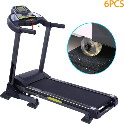 Treadmill Mat Pads - Exercise Equipment Mat with High Density Rubber for Floor Protection (6 PCS)