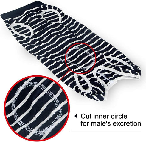 Dog Recovery Suit for Abdominal Wound, Post-Operative Vest for Pets After Surgery, Substitute E-Collar & Cone (L, Blue