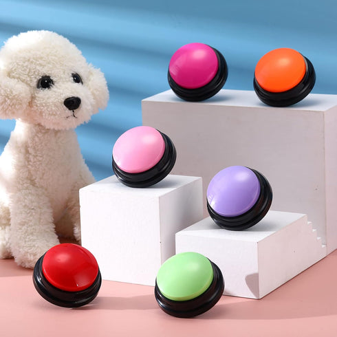 Sanwuta 12 Packs Dog Buttons for Communication - Voice Recording Talking Buttons for Dog Training, Pet Buttons Training
