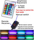 Aquarium Air Bubble Light, RGB LED Fish Tank Light with 16 Colors, Remote Control IP68 Submersible Lamp for Turtle Tank
