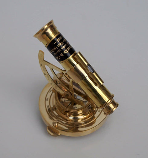 Nautical Solid Brass Alidade Telescope Compass -Home Decor Pirate Captain Boat Toy, Navigation Tool Pirate Marine