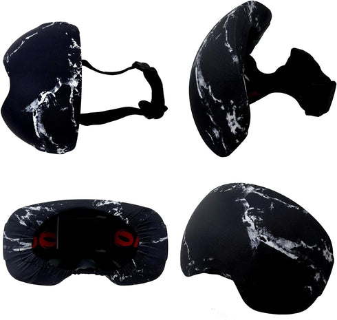 Wanty 2 Pack Lycra Microfiber Ski Snowboard Goggle Cover Sleeve Protectors for Lens Protection & Travel Storage, Black