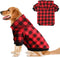 Plaid Dog Hoodie Sweatshirt for Medium Dogs, Cat Puppy Clothes Coat, Warm and Soft (M)