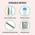 Turbo Microfiber Bottle Brush Cleaner Pack - Set of 5 for Baby Bottles, Tumblers, Wine Decanters, Flask, Bong