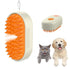 Dog Steam Brush, 3 in 1 Cat Steam Brush, Silicone Massage Grooming Tool for Shedding, Rechargeable Defur Comb