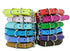 Adjustable ID Pet Collar Set of 12 or 16, Leather for Medium Large Breed Dogs, Neck 6''~18'' (S: Neck 6"~12")