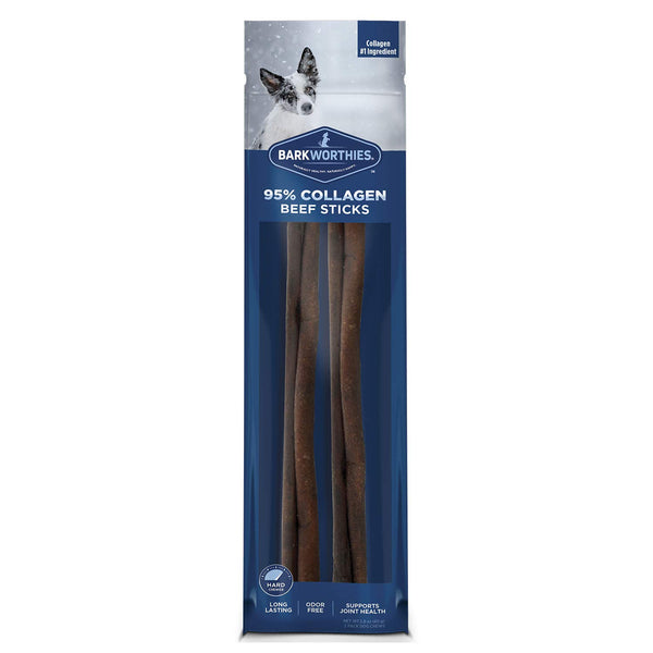 Barkworthies Collagen Sticks (12-Inch, 2-Count) - Highly Digestible, Great Tasting, Single Ingredient Dog Chew