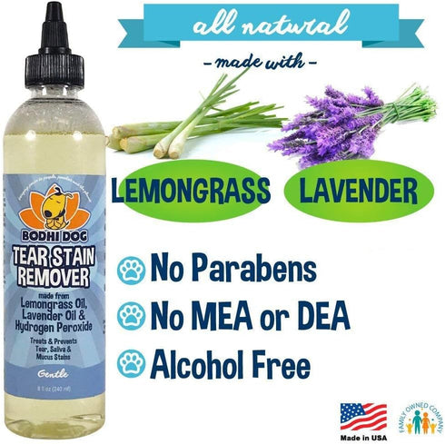 Bodhi Dog Tear Stain Remover, Gentle Natural Solution for Dogs & Cats, 8 Fl Oz, Alcohol-Free, Made in USA