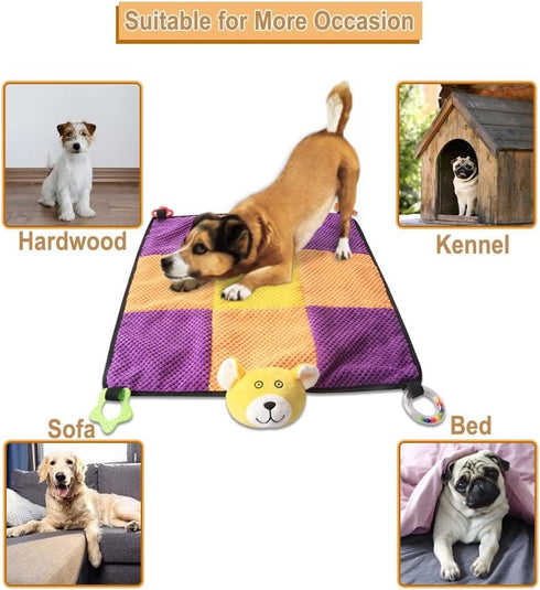 IFOYO Puppy Play Mat, Puppy Chew Toys with Teething Ropes, Durable Dog Sleeping Pad, Interactive Toy for Small Medium