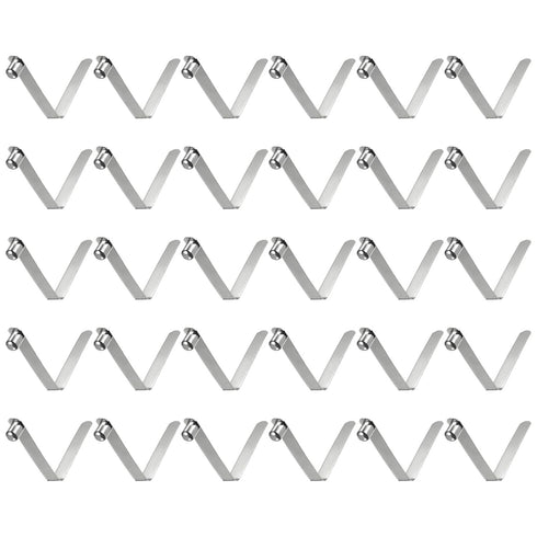 HARFINGTON 30pcs Single Button Kayak Paddle Snap Spring Clip, 9x12x55mm, 65Mn Spring Steel for Camping
