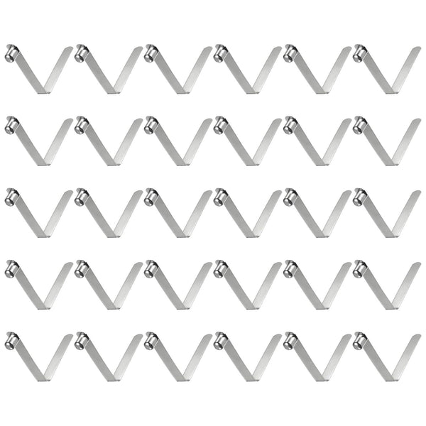 HARFINGTON 30pcs Single Button Kayak Paddle Snap Spring Clip, 9x12x55mm, 65Mn Spring Steel for Camping