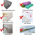 NGT New Guide Steps Yoga Bolster Pillow for Meditation, Rectangular Foam Cushion with Washable Suede Pillowcase