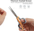 LIVINGO Professional Pet Grooming Scissors for Cats & Dogs, Titanium Coated, 2 Pack, 6.5 inch