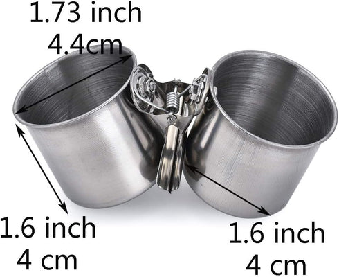 Parrot Feeding Cups Hanging Pet Animal Stainless Steel Birdcage Bowls Bird Bowls for Cage Parakeet Bird Cage Accessories Suitable Small and Medium Bird S