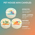 One Fur All Mini Scented Candles Summer Mix Variety Pack of 3 for Pet Odor, Natural Soy Wax