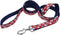 Coastal Pet Ribbon Dog Leash, Durable Fade-Resistant Nylon Material, Red with Paws, 1" x 6'