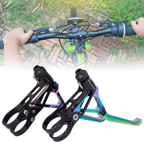Keenso Ultralight Aluminum Alloy Bike Brake Levers, Oil Slick Cycling Accessory for Road/Mountain Bikes
