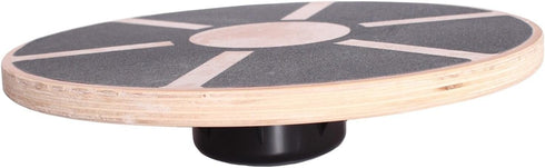 Heavy Duty 15.5" Wooden Balance Board with Non-Slip Pad for Fitness Equipment