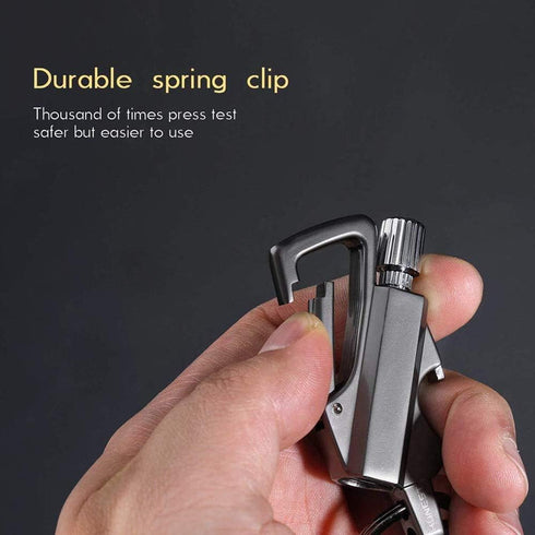 Permanent Metal Lighter Keychain, Outdoor Emergency Survival Gear with Flint Metal Matchstick Fire Starter