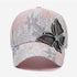Women's Bling Rhinestone Butterfly Baseball Cap - Adjustable Hip Hop Hat for Outdoor Casual Wear