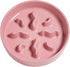 Ceramic Slow Feeder Dog Bowls for Small Breed, 0.5 Cups Puzzle Bowl for Fast Eaters, 5.5 Inch-Pink