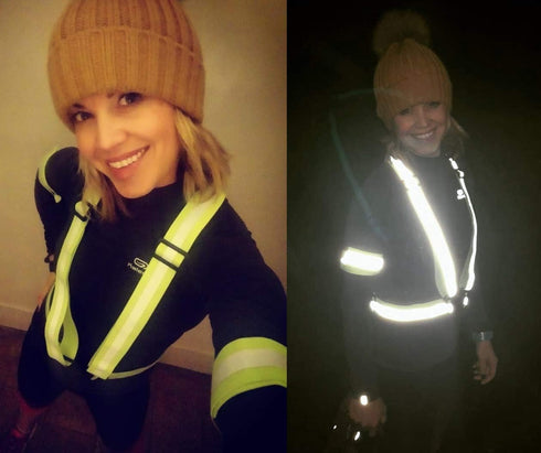 Safety Straps Reflective Vest for Running, Hi Vis Suspenders for Men Women Fully Adjustable Safety Vests