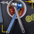 TiTo Bright Titanium Long Handle Spork and Spoon, Eco-Friendly Ultralight Portable Flatware for Camping