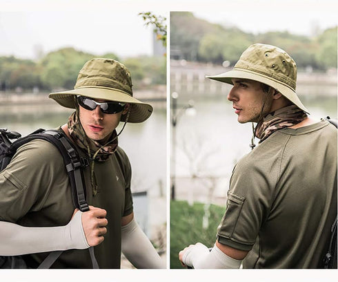 Peicees Mens Sun Hat - Sun Protection UPF 50+ Fishing Hat, Safari Hat for Women and Men