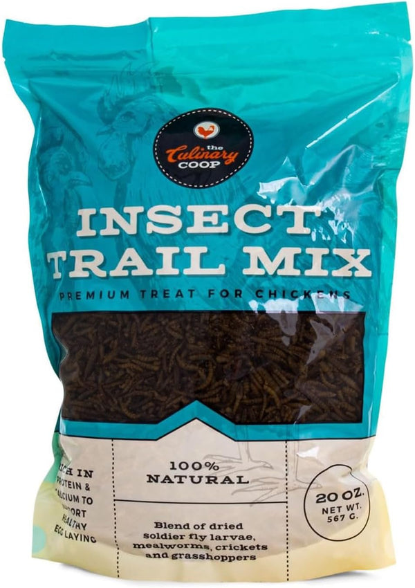 Fluker's Culinary Coop Premium Chicken Treats, Dried Insect Trail Mix, 20 oz