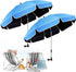 Umbrella 360Adjustable Protection Stroller, 2 PACK 48.8" beach chair umbrella with clamp,