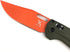 HUAAO Manual Open Folding Knife, Axis Lock Knife with 3.31’’ Orange D2 Blade and Green G10 Handle