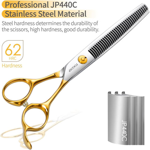 Dog Thinning Shears for Grooming, 36 Teeth 6.5" Blending Scissors for Small and Medium Dogs
