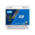 KMC Chain 8SP X8-Silver/Grey, X8.93